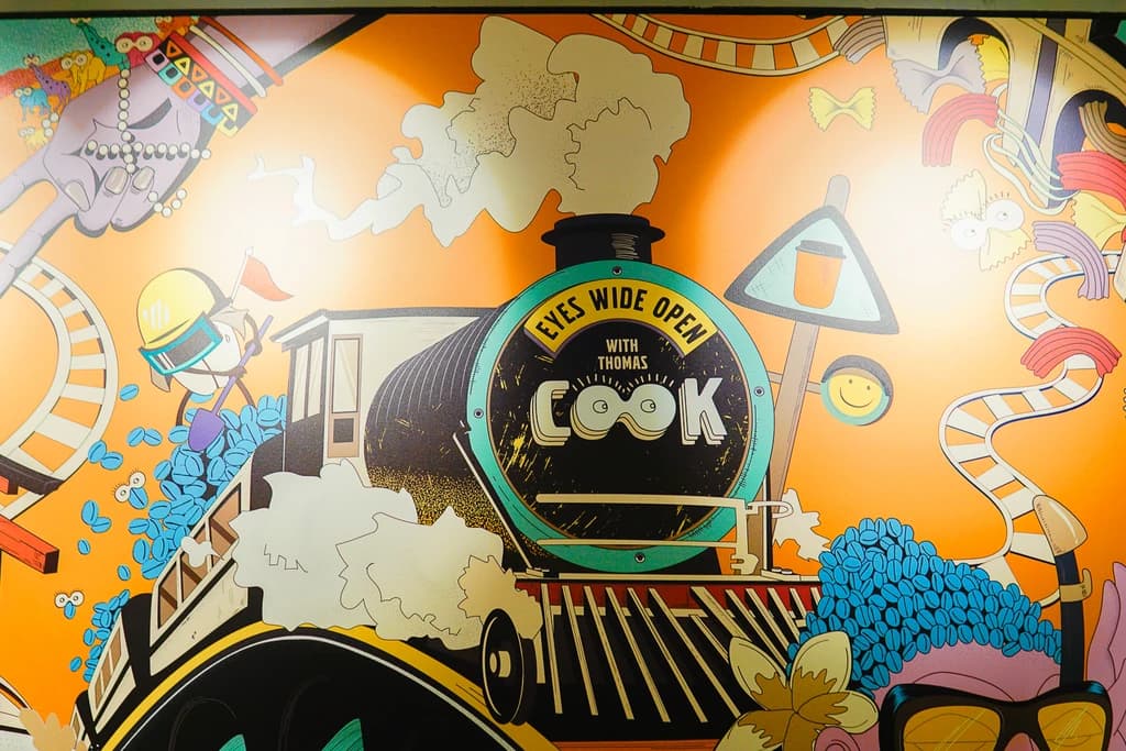 Thomas Cook Concept Store brand environment mural