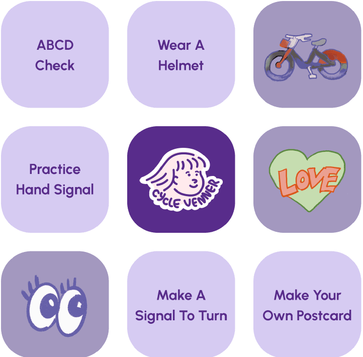 Cycle Picnic bingo activity cards.